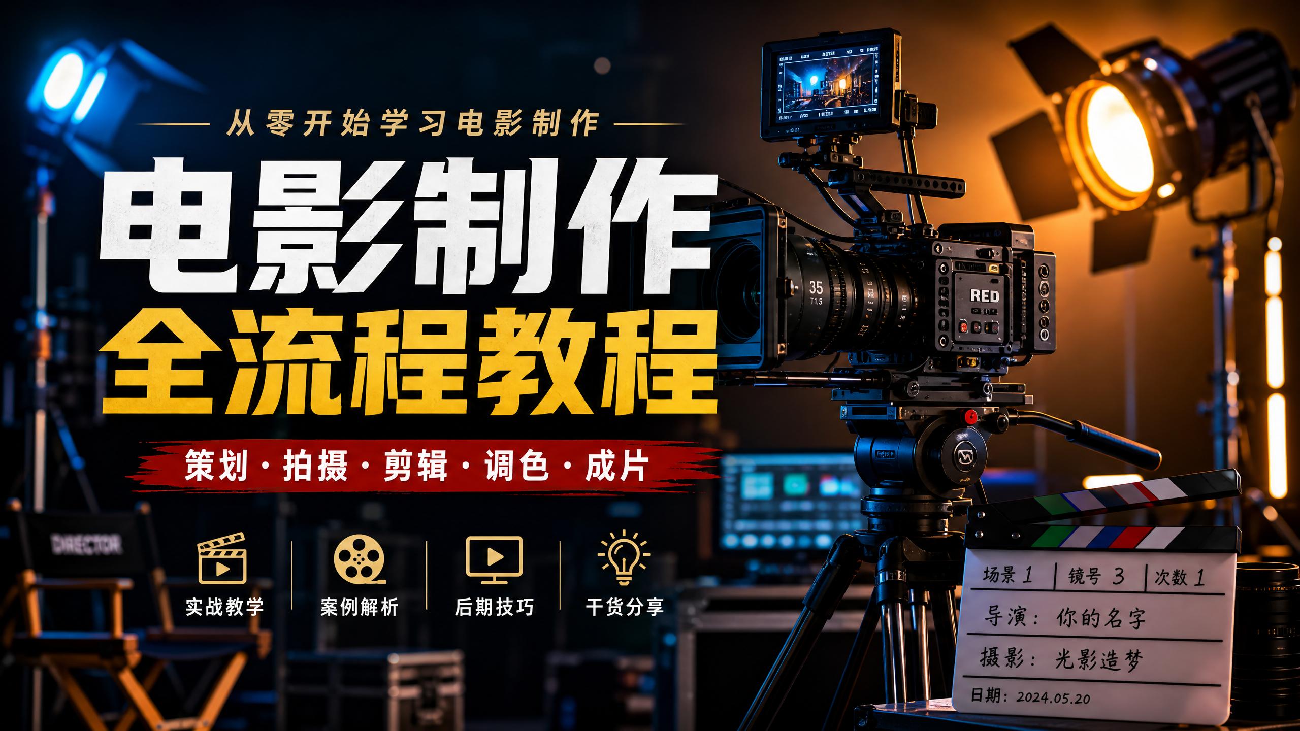 高清无码电影制作全流程视频教程